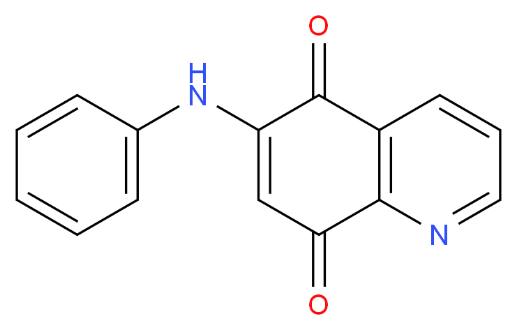 6-(Phenylamino)quinoline-5,8-dione_分子结构_CAS_91300-60-6)