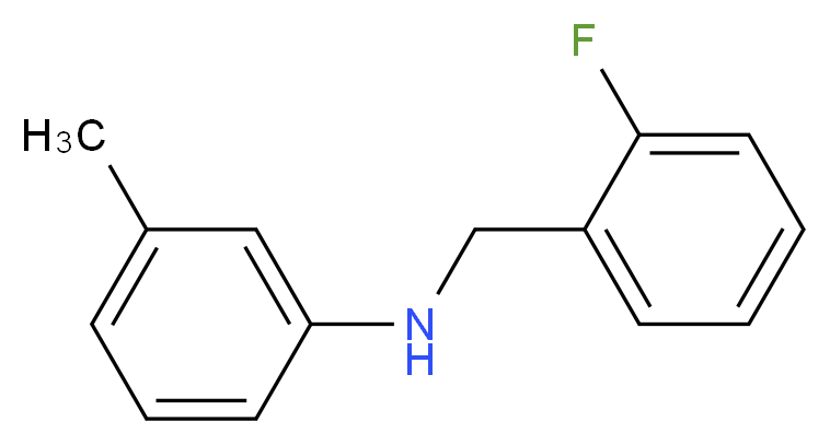 N-[(2-fluorophenyl)methyl]-3-methylaniline_分子结构_CAS_1019587-91-7