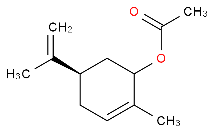 (5R)-2-methyl-5-(prop-1-en-2-yl)cyclohex-2-en-1-yl acetate_分子结构_CAS_97-42-7