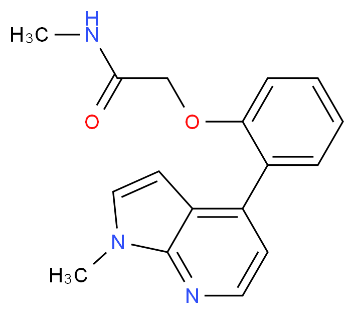 N-methyl-2-[2-(1-methyl-1H-pyrrolo[2,3-b]pyridin-4-yl)phenoxy]acetamide_分子结构_CAS_)