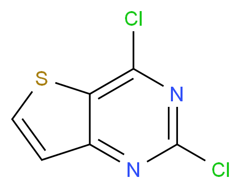 2,4-Dichlorothieno[3,2-d]pyrimidine_分子结构_CAS_16234-14-3)