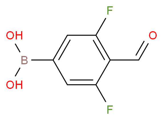 (3,5-difluoro-4-formylphenyl)boronic acid_分子结构_CAS_870718-11-9