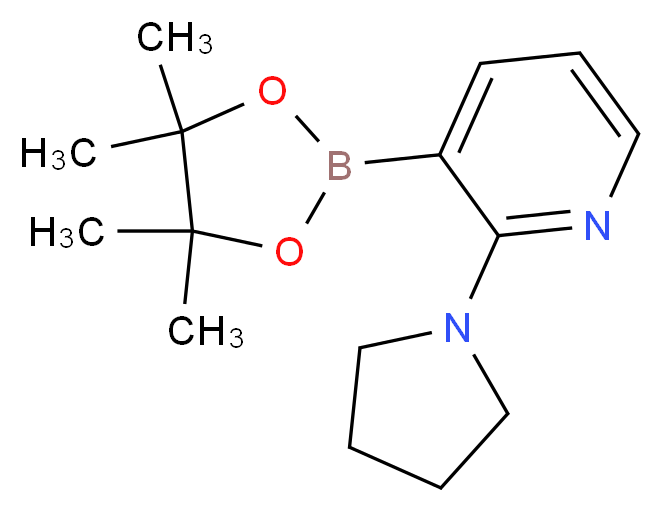 2-(PYRROLIDIN-1-YL)PYRIDINE-3-BORONIC ACID PINACOL ESTER_分子结构_CAS_1073354-41-2)