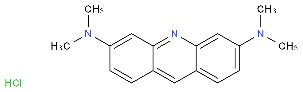 3-N,3-N,6-N,6-N-tetramethylacridine-3,6-diamine hydrochloride_分子结构_CAS_65-61-2