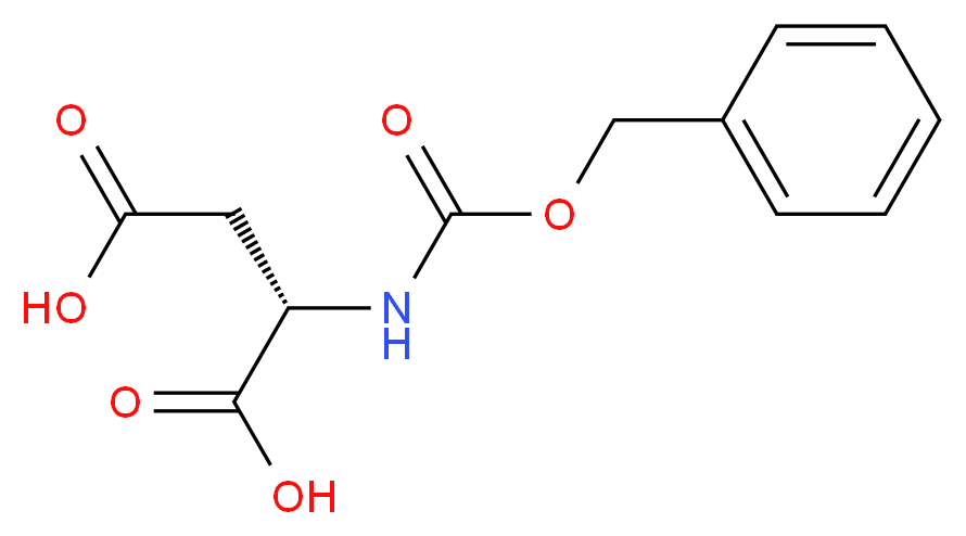 (S)-2-(((Benzyloxy)carbonyl)aMino)succinic acid_分子结构_CAS_1152-61-0)