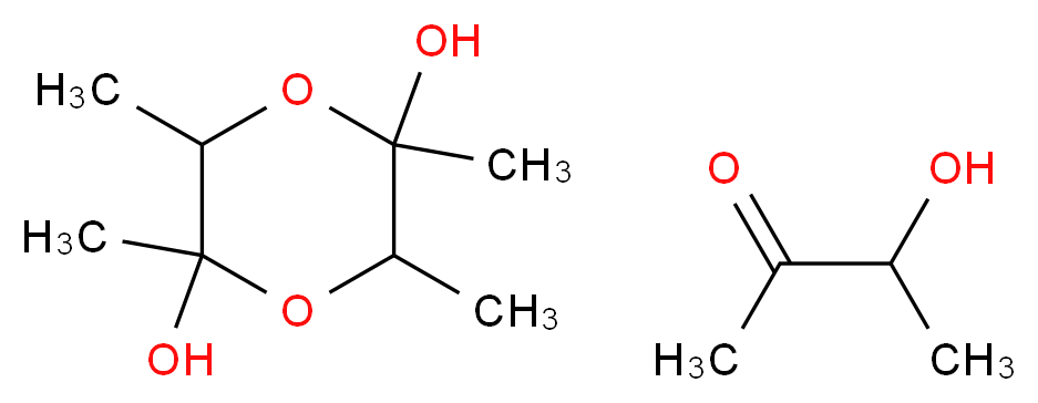 2,3,5,6-tetramethyl-1,4-dioxane-2,5-diol; 3-hydroxybutan-2-one_分子结构_CAS_513-86-0