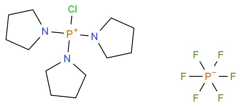 氯代三(1-吡咯烷基)磷六氟磷酸盐_分子结构_CAS_133894-48-1)