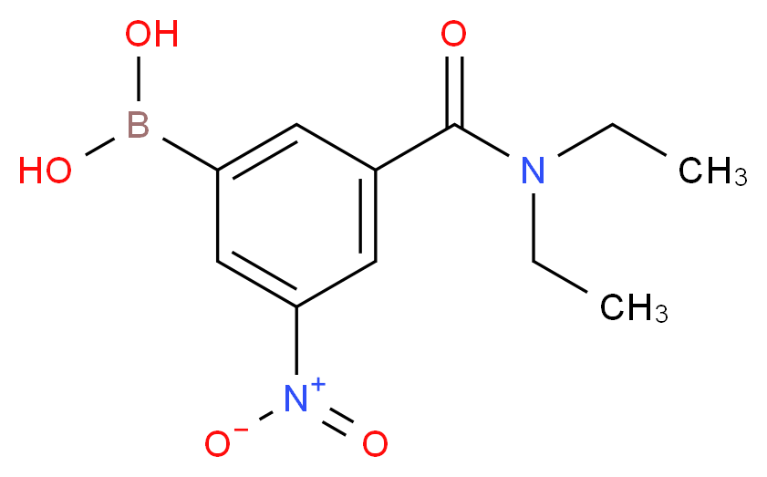 (3-(Diethylcarbamoyl)-5-nitrophenyl)boronic acid_分子结构_CAS_871332-82-0)