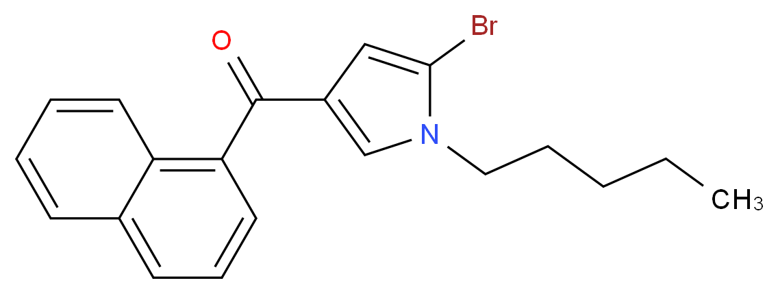(5-Bromo-1-pentyl-1H-pyrrol-3-yl)(naphthalen-1-yl)methanone_分子结构_CAS_914458-53-0)
