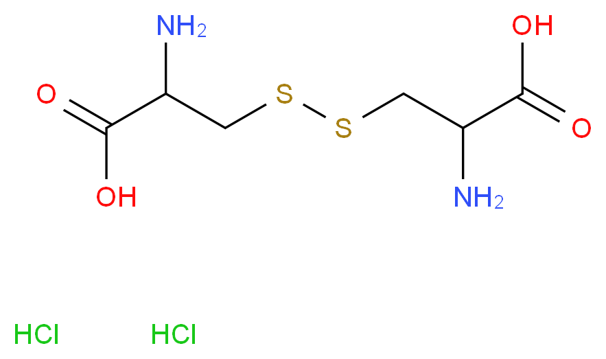2-amino-3-[(2-amino-2-carboxyethyl)disulfanyl]propanoic acid dihydrochloride_分子结构_CAS_90350-38-2