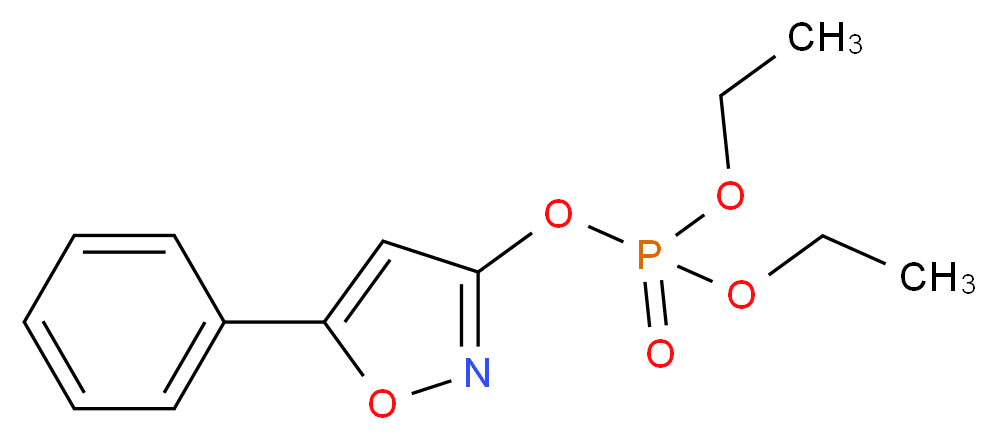 diethyl 5-phenyl-1,2-oxazol-3-yl phosphate_分子结构_CAS_32306-29-9