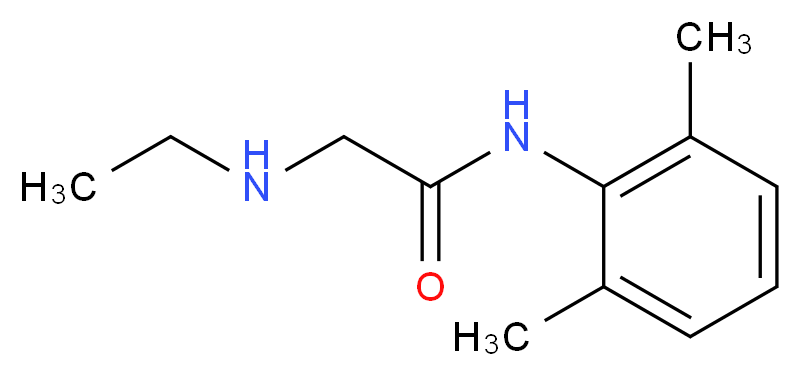 N-(2,6-dimethylphenyl)-2-(ethylamino)acetamide_分子结构_CAS_)