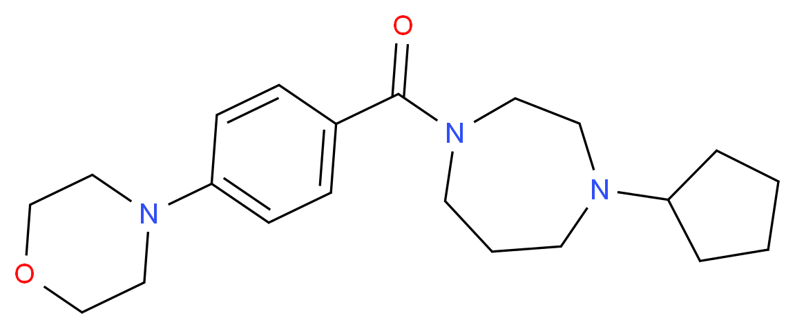 1-cyclopentyl-4-[4-(4-morpholinyl)benzoyl]-1,4-diazepane_分子结构_CAS_)