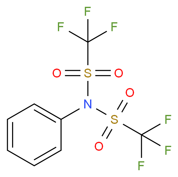 1,1,1-trifluoro-N-phenyl-N-trifluoromethanesulfonylmethanesulfonamide_分子结构_CAS_37595-74-7