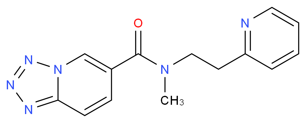 N-methyl-N-(2-pyridin-2-ylethyl)tetrazolo[1,5-a]pyridine-6-carboxamide_分子结构_CAS_)