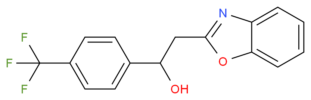 2-Benzoxazol-2-yl-1-(4-trifluoromethylphenyl)-ethanol_分子结构_CAS_502625-50-5)