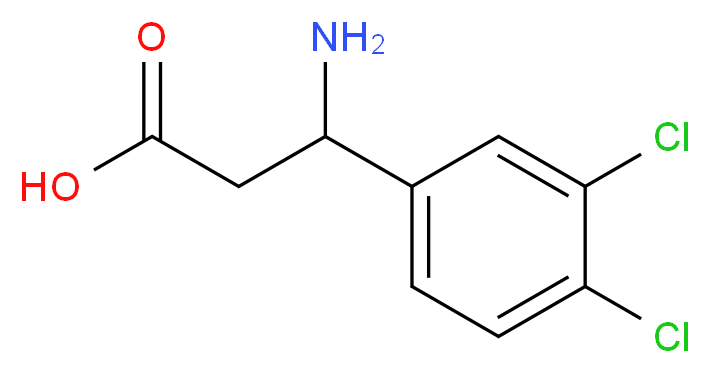 3-Amino-3-(3,4-dichloro-phenyl)-propionic acid_分子结构_CAS_117391-57-8)