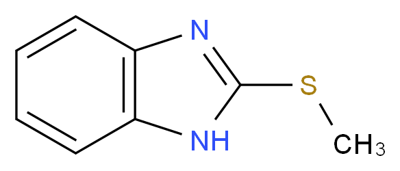 2-(methylsulfanyl)-1H-1,3-benzodiazole_分子结构_CAS_7152-24-1
