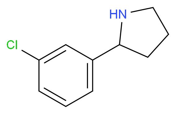 2-(3-chlorophenyl)pyrrolidine_分子结构_CAS_298690-74-1)