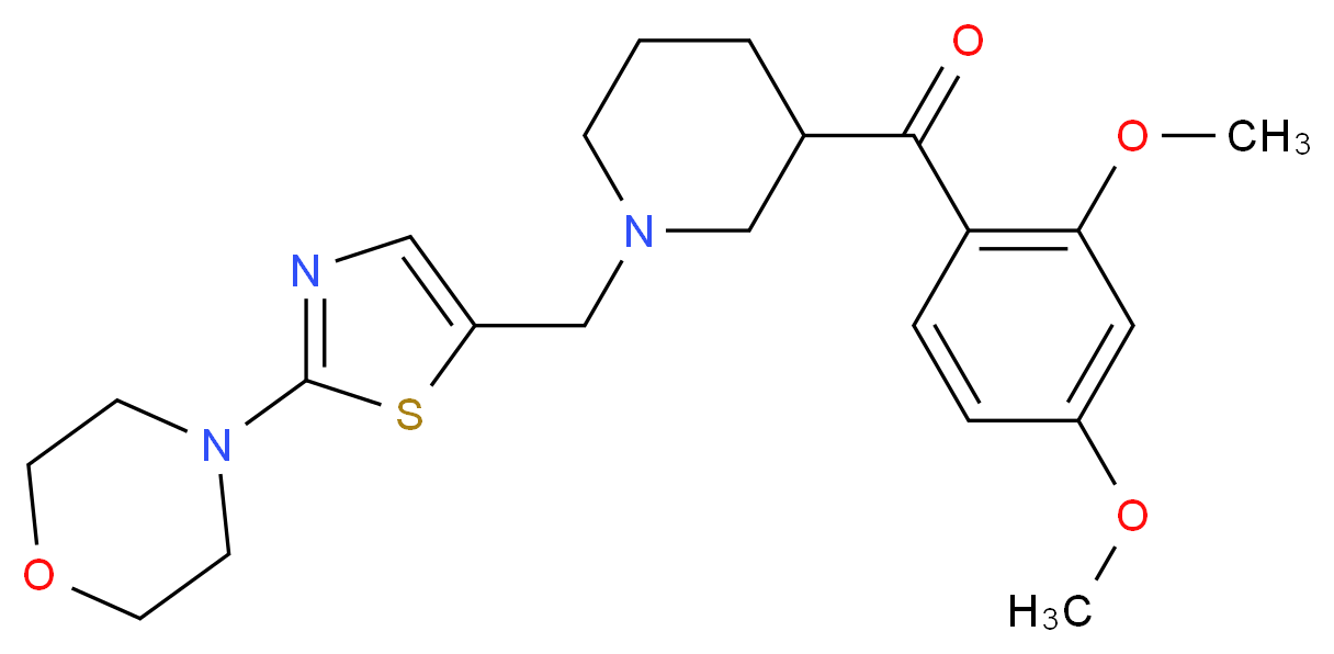 (2,4-dimethoxyphenyl)(1-{[2-(4-morpholinyl)-1,3-thiazol-5-yl]methyl}-3-piperidinyl)methanone_分子结构_CAS_)