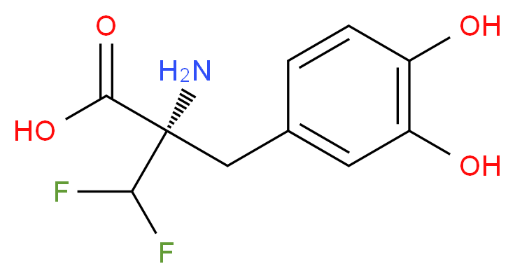 Alpha-Difluoromethyl-DOPA_分子结构_CAS_69955-03-9)