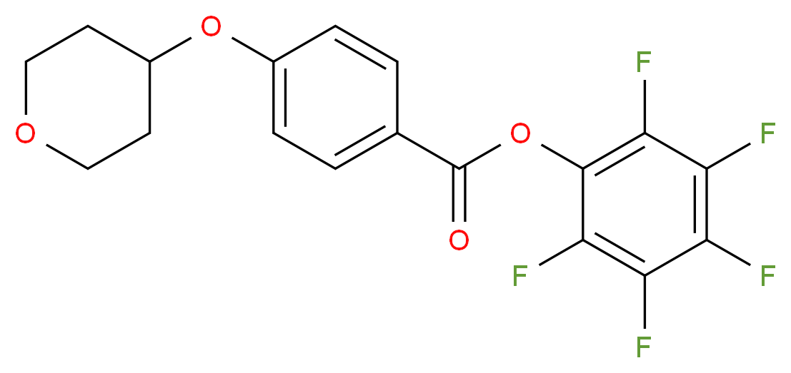 Pentafluorophenyl 4-(tetrahydropyran-4-yloxy)benzoate 97%_分子结构_CAS_930110-97-7)