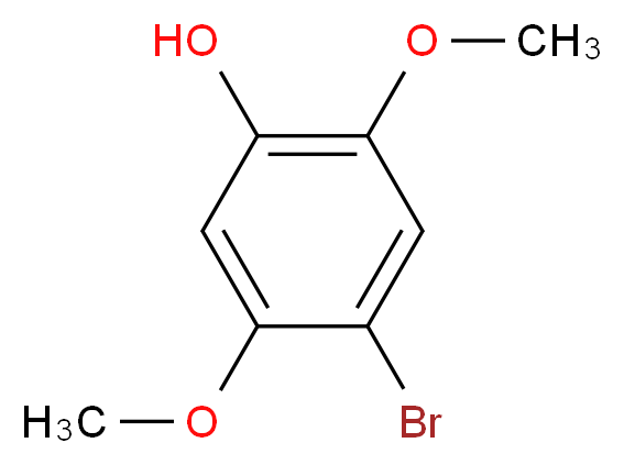 4-bromo-2,5-dimethoxyphenol_分子结构_CAS_557757-32-1