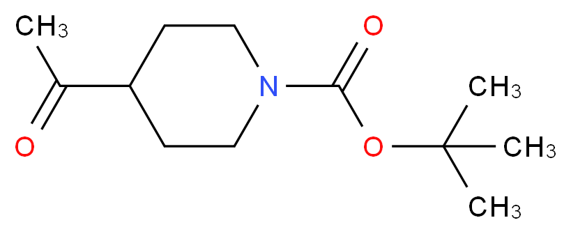 N-Boc-4-Acetypiperidine_分子结构_CAS_206989-61-9)