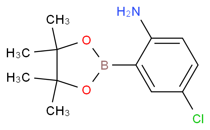 4-Chloro-2-(4,4,5,5-tetramethyl-1,3,2-dioxaborolan-2-yl)aniline_分子结构_CAS_1073371-77-3)