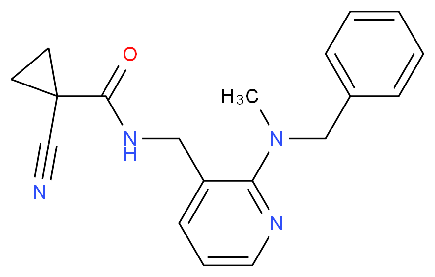 N-({2-[benzyl(methyl)amino]pyridin-3-yl}methyl)-1-cyanocyclopropanecarboxamide_分子结构_CAS_)