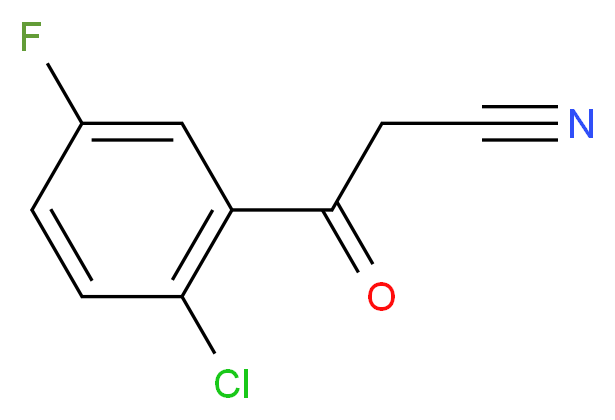 3-(2-chloro-5-fluorophenyl)-3-oxopropanenitrile_分子结构_CAS_914636-71-8