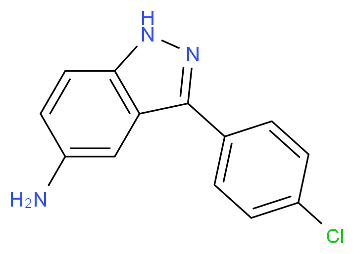 3-(4-Chlorophenyl)-1H-indazol-5-aMine_分子结构_CAS_1181335-70-5)