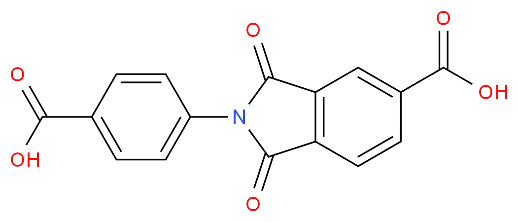 2-(4-Carboxyphenyl)-1,3-dioxoisoindoline-5-carboxylic acid_分子结构_CAS_)