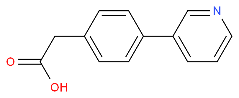 (4-Pyridin-3-yl-phenyl)-acetic acid_分子结构_CAS_51061-71-3)