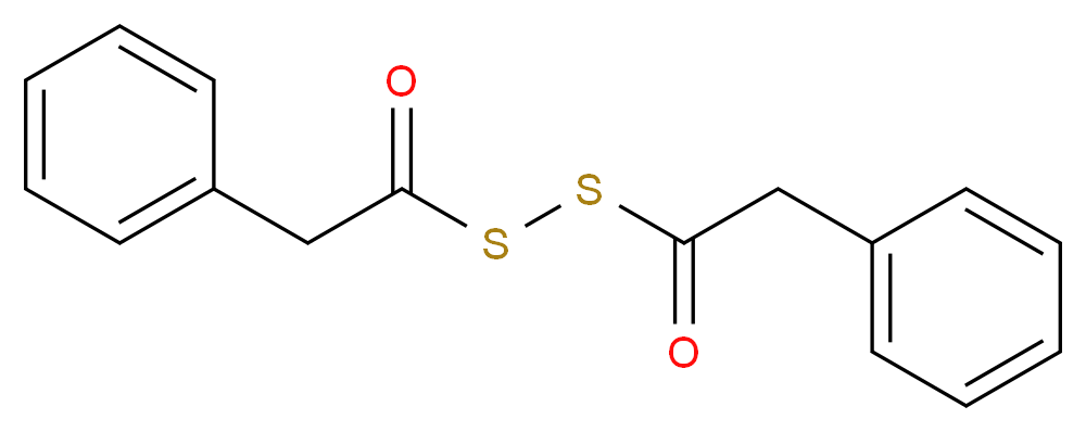 2-phenyl-1-[(2-phenylacetyl)disulfanyl]ethan-1-one_分子结构_CAS_15088-78-5