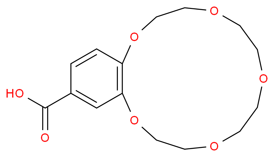 4′-羧基苯并-15-冠-5_分子结构_CAS_56683-55-7)