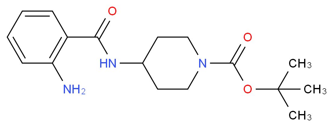 4-[(2-Aminobenzoyl)amino]piperidine, N1-BOC protected 95+%_分子结构_CAS_1021284-59-2)