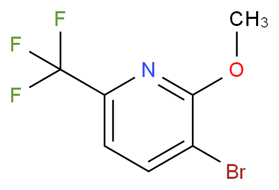 3-BROMO-2-METHOXY-6-(TRIFLUOROMETHYL)PYRIDINE_分子结构_CAS_944900-12-3)