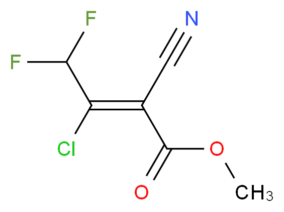 methyl (2Z)-3-chloro-2-cyano-4,4-difluorobut-2-enoate_分子结构_CAS_425395-33-1