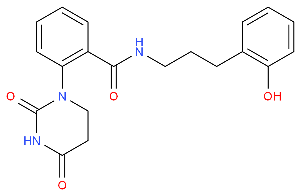 2-(2,4-dioxotetrahydropyrimidin-1(2H)-yl)-N-[3-(2-hydroxyphenyl)propyl]benzamide_分子结构_CAS_)