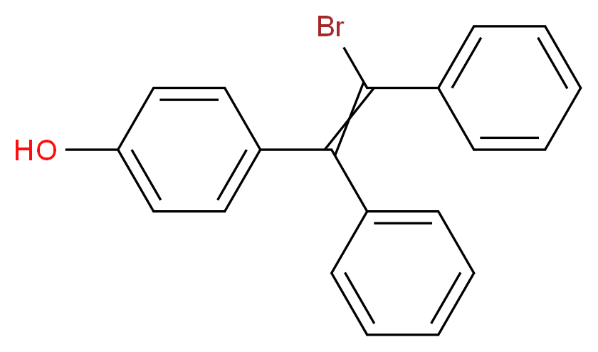 4-(2-bromo-1,2-diphenylethenyl)phenol_分子结构_CAS_874504-11-7