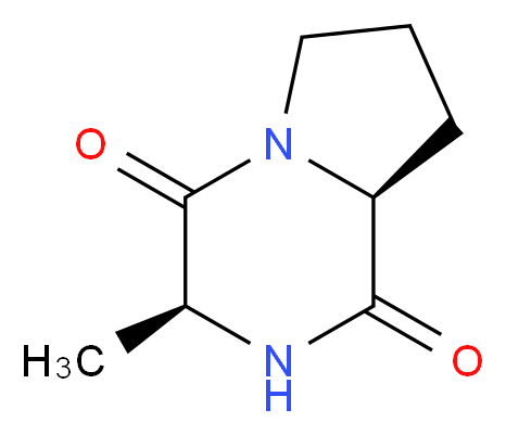 (3S,8aS)-3-methyl-octahydropyrrolo[1,2-a]piperazine-1,4-dione_分子结构_CAS_36357-32-1