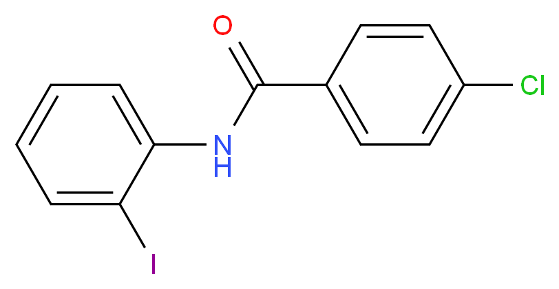 4-chloro-N-(2-iodophenyl)benzamide_分子结构_CAS_346689-44-9