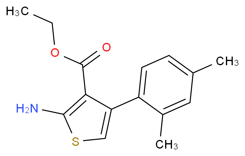 Ethyl 2-amino-4-(2,4-dimethylphenyl)thiophene-3-carboxylate_分子结构_CAS_)