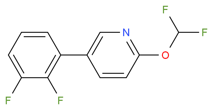 2-(difluoromethoxy)-5-(2,3-difluorophenyl)pyridine_分子结构_CAS_1261764-07-1