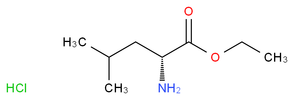 ethyl (2R)-2-amino-4-methylpentanoate hydrochloride_分子结构_CAS_2743-40-0