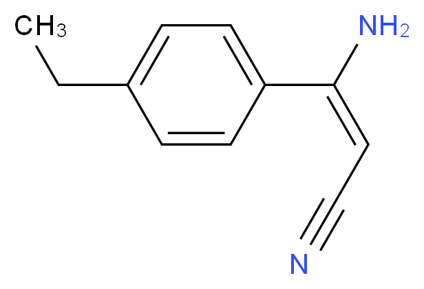 3-Amino-3-(4-ethylphenyl)acrylonitrile_分子结构_CAS_952183-22-1)