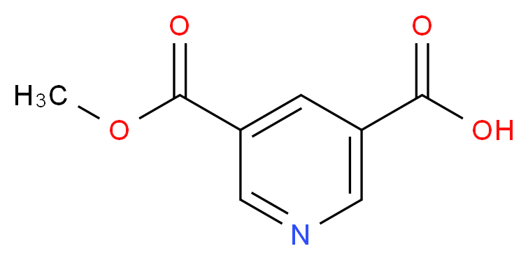 5-(methoxycarbonyl)pyridine-3-carboxylic acid_分子结构_CAS_)
