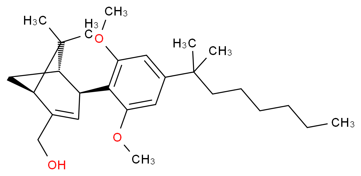 [(1S,4S,5S)-4-[2,6-dimethoxy-4-(2-methyloctan-2-yl)phenyl]-6,6-dimethylbicyclo[3.1.1]hept-2-en-2-yl]methanol_分子结构_CAS_256934-39-1