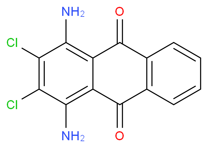 1,4-diamino-2,3-dichloro-9,10-dihydroanthracene-9,10-dione_分子结构_CAS_70956-27-3